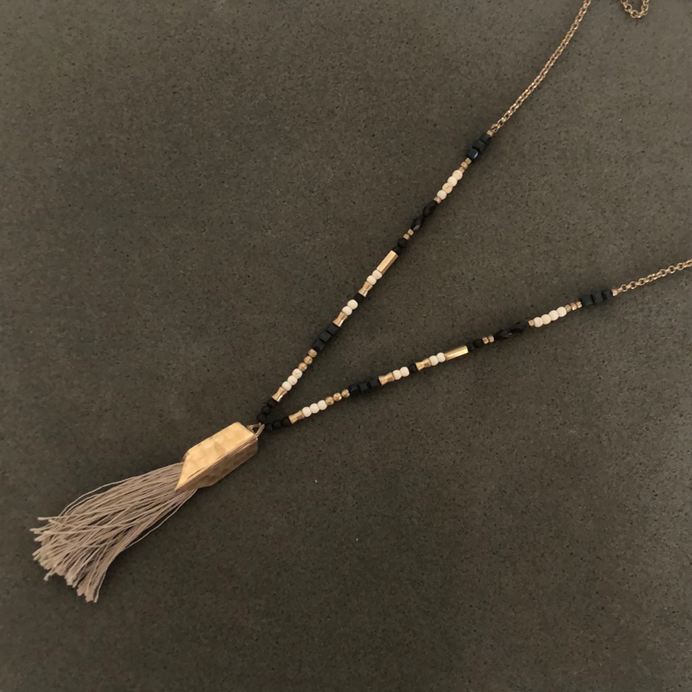 Bead & Tassel Necklace